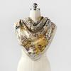 Fashionable Women’s Herringbone Silk Scarf, 90cm Square Shawl, Printed, Versatile Headscarf