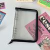 Porta carte e album fotografico con cerniera in PVC, formato A5, coreano.