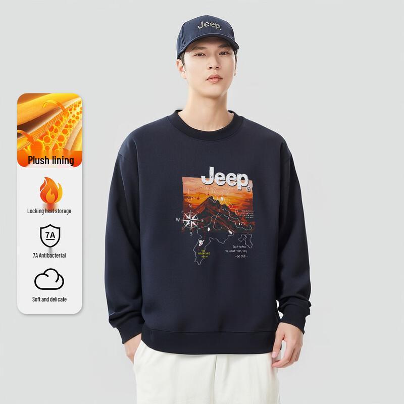 JEEP Men s Casual Crewneck Sweatshirt 4XL