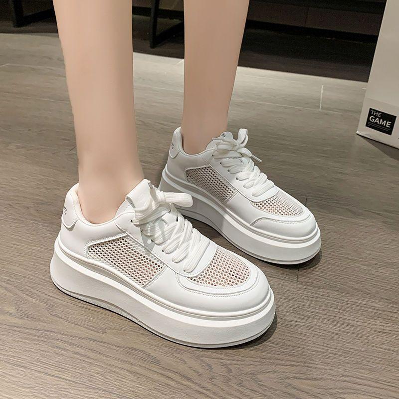 

Летние дышащие сетчатые белые туфли, новые туфли для папы с мягкой подошвой, с круглым носком, модный универсальный дезодорант 40 белый