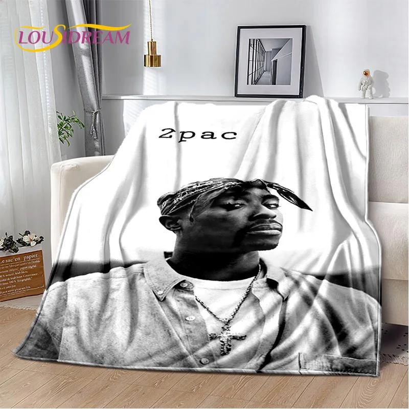 Rapper Eminem Tupac 2pac Hip-Hop Music Rap God Blanket,Soft Throw Blanket for Home Bedroom Bed Sofa Picnic Travel Cover Gift