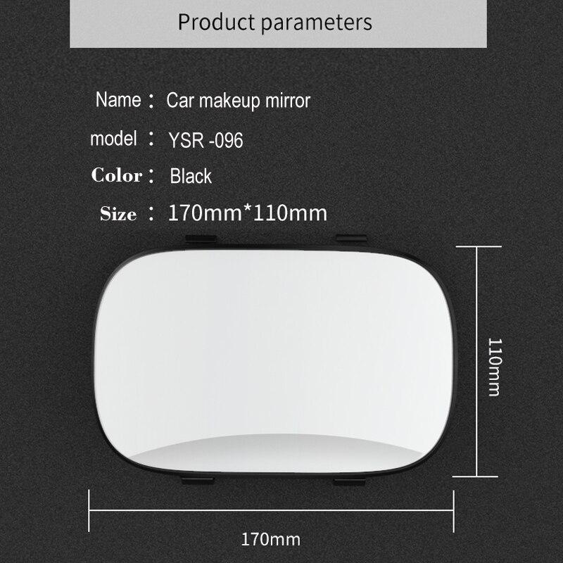 Portable Car Sun visor Makeup Mirror Car Interior Sun-Shading HD Cosmetic Mirror Auto Vanity Mirror Car Styling
