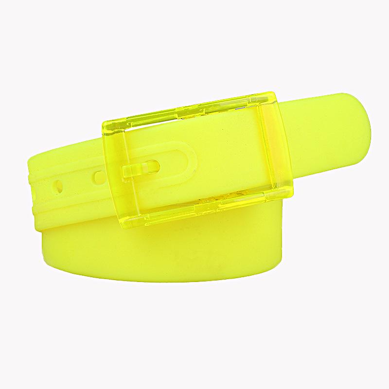Scented Unisex Silicone Belt with Plastic Buckle - Metal-Free, Candy Color