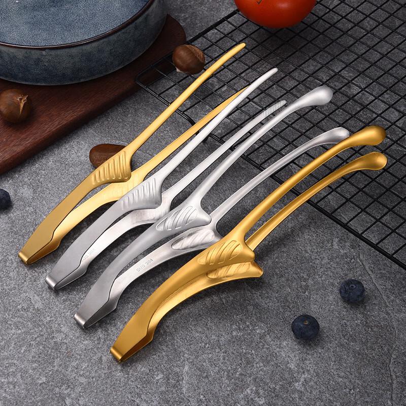 304 Stainless Steel Self-Standing Food Tongs