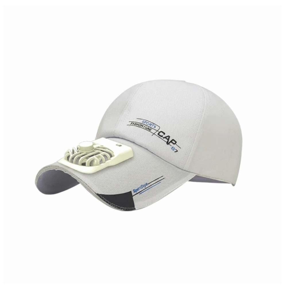 

Adjustable Rechargeable Fan Hat Long-lasting Anti-collapse Cooling Peaked Cap Women / Men белый