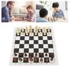 Chess Board Game Set   PU Lther Chess Board Wooden Chess Pieces Portable Chess Set with Storage Bag