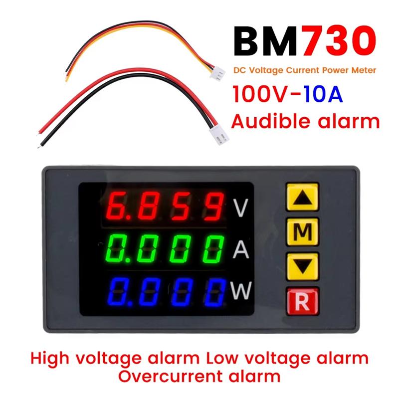 A84E-Digital Ammeter Voltage And Current Meter 100V 10A 1000W Voltage And Current Display Trimmer