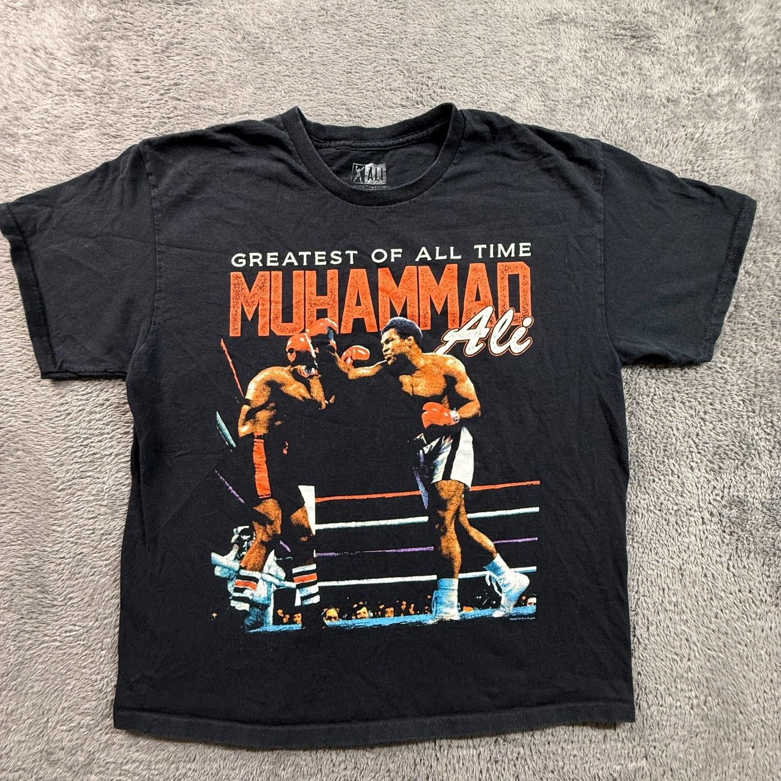 Muhammad Ali Thrilla In Manila Boxing Shirt Vs Joe Frazier Adult L Black Tee Unisex T-Shirt S