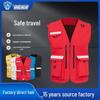 Reflective Multi-pocket Workwear Vest for All Seasons with Custom Logo