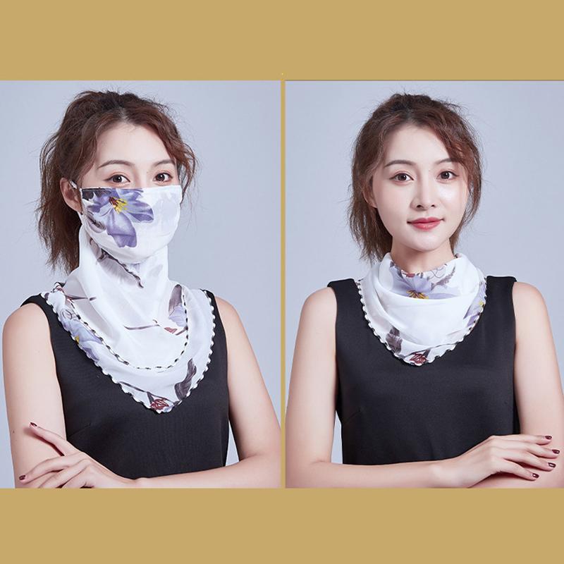 Scarf For Women Sun Uv Protection Hiking Neck Scarf Outdoor Triangular Scarf Sunscreen Veil Ice Silk Mask Face Cover