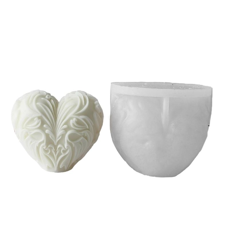 Flexible Silikonform Herzform Kerzenformen Duftende Aromatherapie Herstellungsform Handgemachte Tischdekoration Form