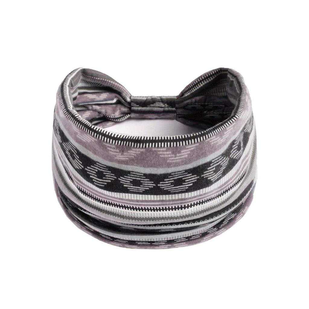 Women's African Print Sports & Yoga Headband – Wide Elastic Knot Design