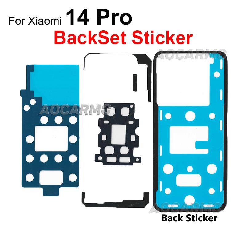 Aocarmo For Xiaomi 14Ultra Mi 14Pro 14U Front LCD And Back Cover Adhesive Rear Housing Battery Cover Sticker Glue Tape
