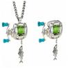 Collarbone Chain Luxury Fishing Reel Necklace Detachable Rotatable Fishing Reel Ring High-end Silver Men Neck Pendant Daily