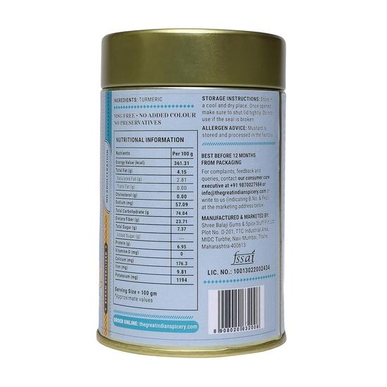 The Great Indian Spicery | Ginger Powder (Adrak Powder) | 100gm Tin - Steam Sterilisation, 100% Pure & Natural, Farm Fresh, Non-Adulterated
