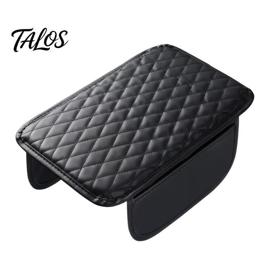Faux Leather Center Console Pad Car Cover, Armrest Cover for Car, Cushion Universal Middle with Side Storage Pockets Box