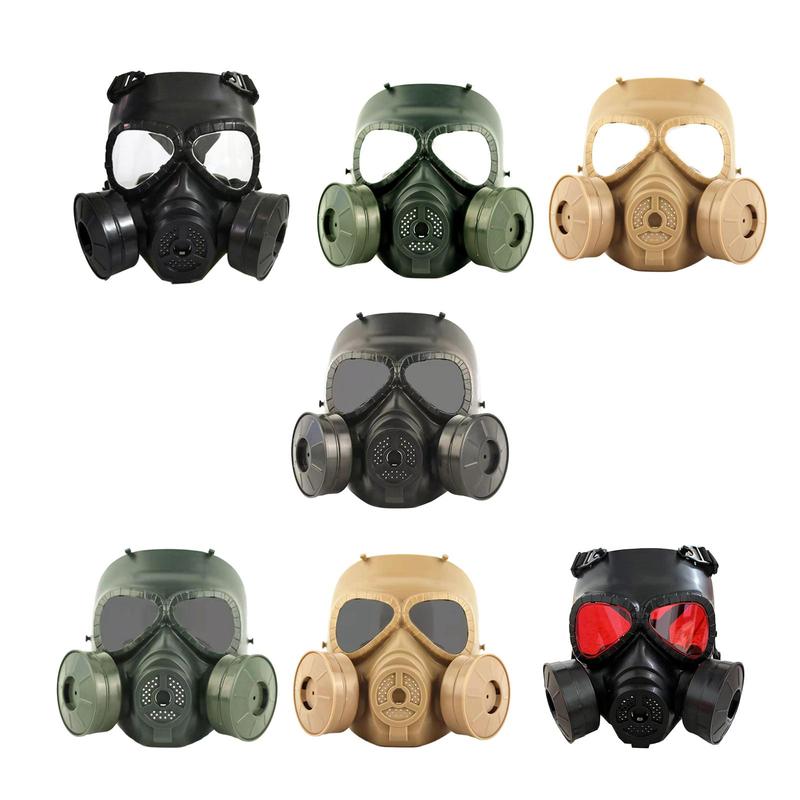 CS Mask Full Face Breathable Double Fan Gaming Mask Protective Mask for Cosplay Costume Halloween Outdoor Sport Masquerade Party