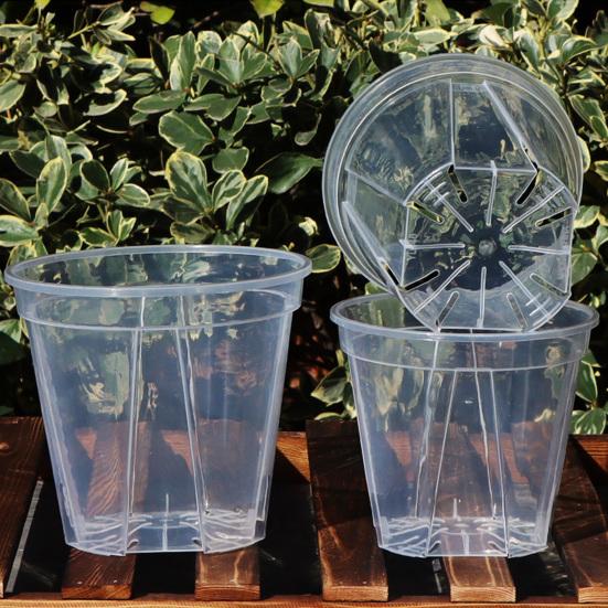 Breathable Flowerpot Transparent PP Blueberry Planter Pot for Phalaenopsis Hydroponics Hot Plants Self-Watering Aerating Plant Pot for Home Garden