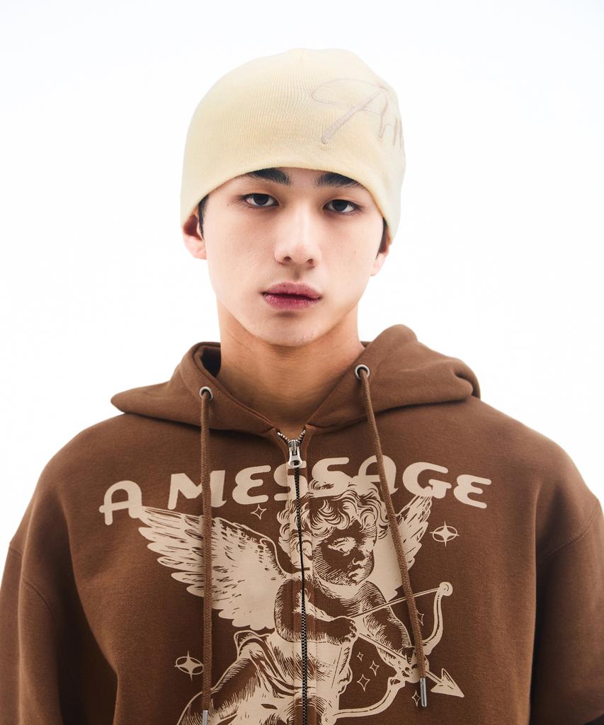 AMES-WORLDWIDE Big Typo Beanie Ivory