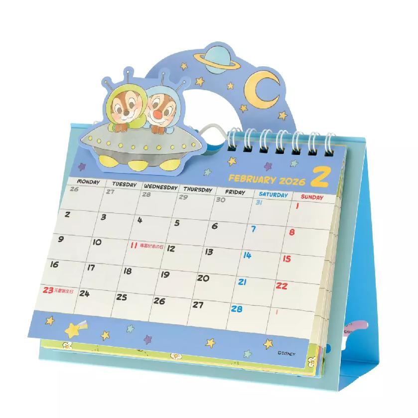 Disney Chip Dale Pop-Up Schreibtischkalender Kostüm 2026 Japan NEU Disney Store