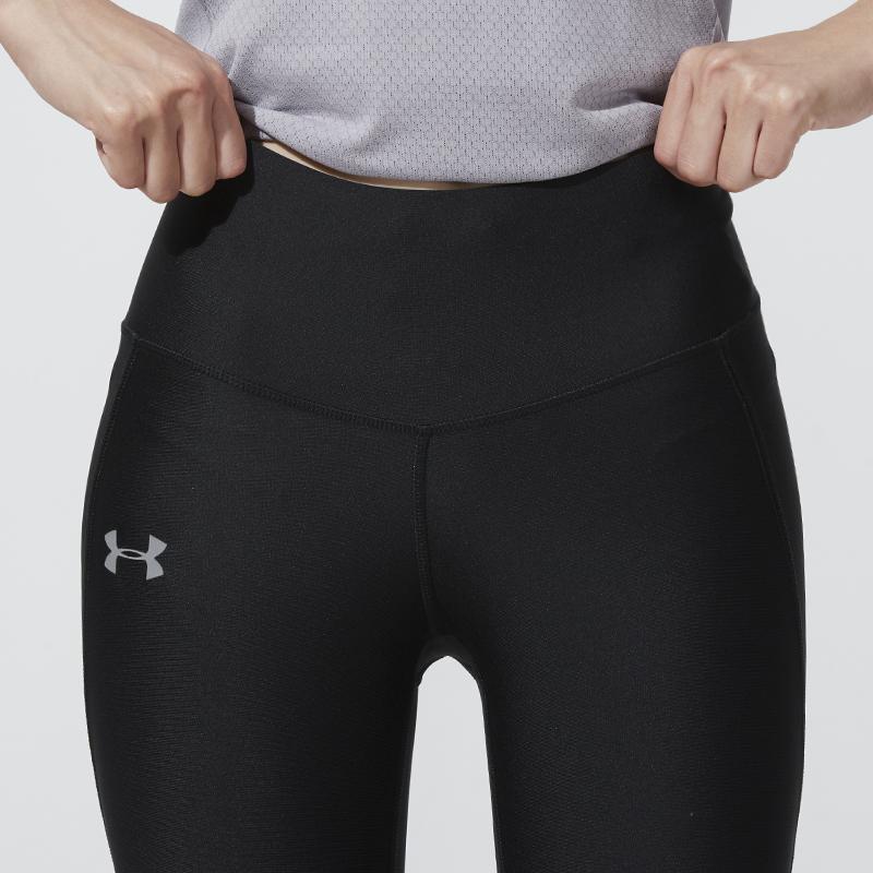 Under Armour Solid Logo Fitness Training Leggings Women Leggings Black 1320322-001