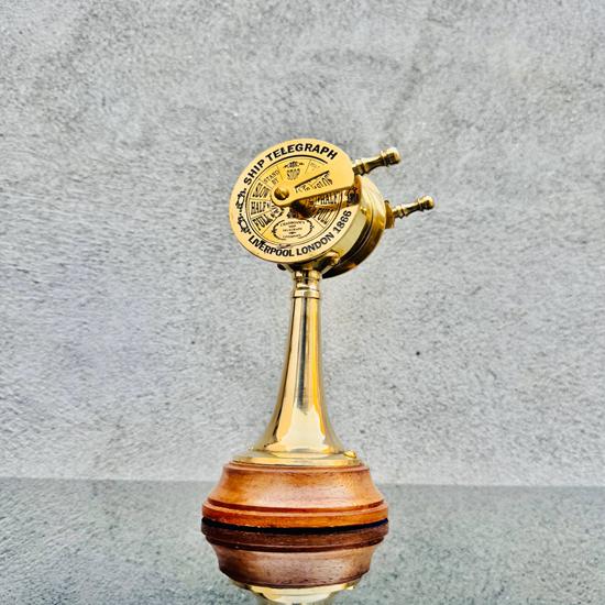 Nautischer Messing Schiffsmotorentelegraph 17,78 cm Maritime Dekoration Marineoffizier Geschenk Hochzeitstag Tischplatte Home Office Dekoration