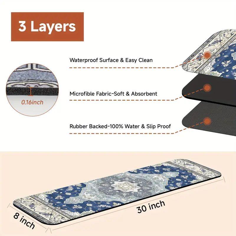 4/7/10/15pcs Bohemian Stair Treads Reusable Rubber Indoor Safety Mats for Pets Children Elderly Non-Slip Stair Carpet