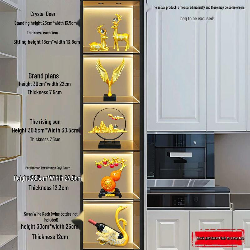 Luxury Wine Cabinet Ornaments for Living Room Entrance Decoration