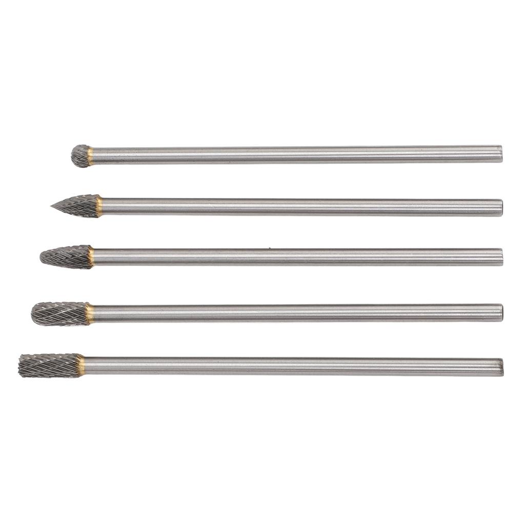 5pcs   Tool Carbide Burr Set 150mm Double Grain   Handle Alloy Impeller Polishing Tool for Chamfering Grinding Engraving