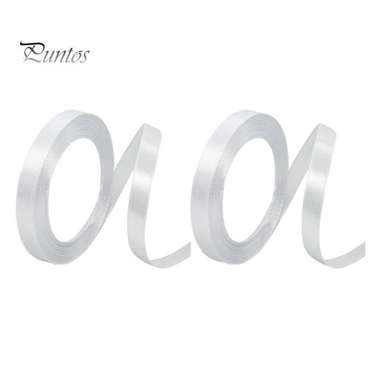 

2 рулона ленты для упаковки подарков, элегантная лента для изготовления бантов своими руками, коробка конфет для украшения свадебной вечеринки белый