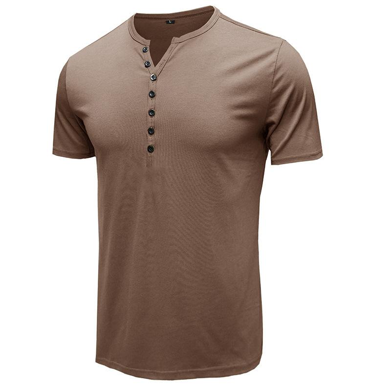 

2026 Summer New Men s Clothing Fashion Men s T-shirt Short Sleeved Men s T-shirt Solid Color Tops M дубильная кора
