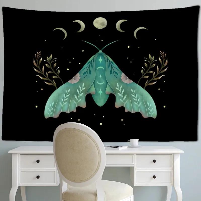 Психоделическая Бабочка Винтажный Гобелен Офис Гостиная Украшение Дома Настенный Гобелен — фото 11