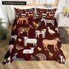 Farm Animals King Queen Duvet Cover Rooster Sheep Pig Cow Bedding Set Farmhouse Country Comforter Cover Polyester Quilt Cover