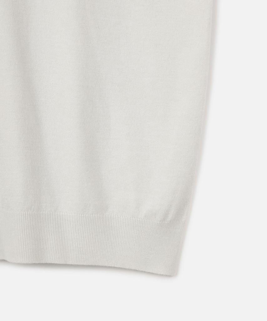 247SERIES Fine Ribbed V-Neck 12Gg Knit Ivory