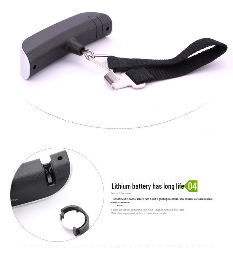 50KG Portable Electronic Luggage Scale with Hook and Thick Handle