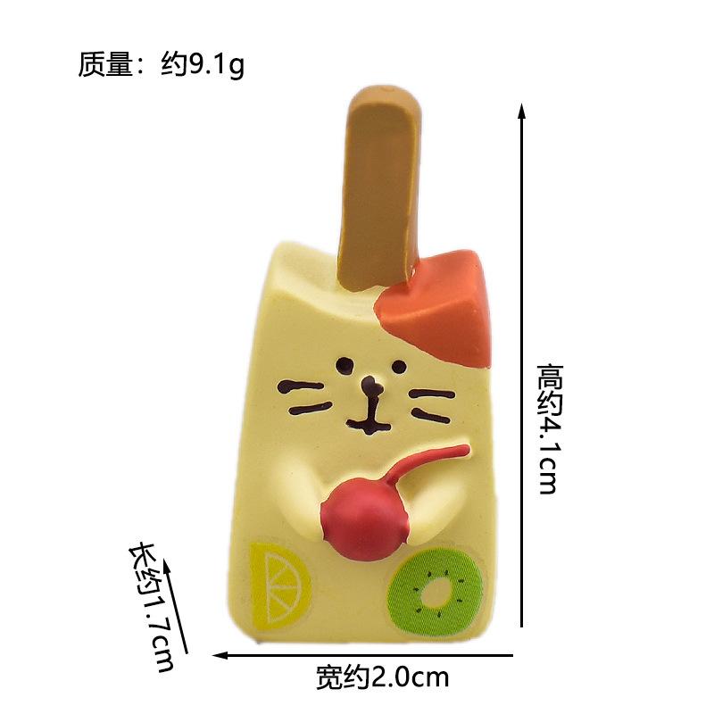 Zakka Summer Ice Cream Truck Monster Chocolate Cool Mint Popsicle Cone Cat Cute Snow Monster Creative Miniature Scene Decoration