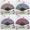Cloth Hand Fold Fan Leopard Print Dance Fan Portable Performance Fan  Performance Decor