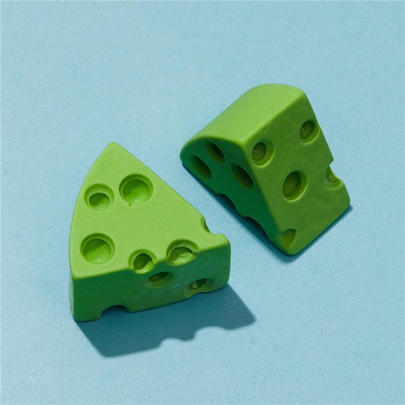 Miniature Cheese & Leaf Resin Accessories for DIY Jewelry and Phone Cases