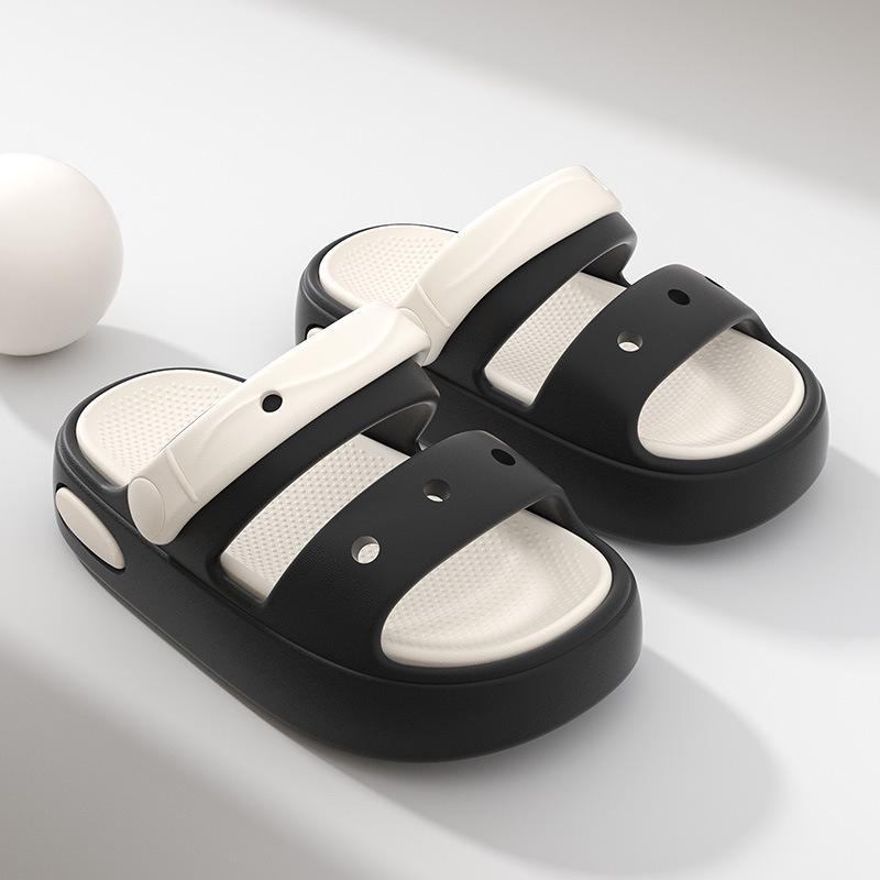 

Летние детские сандалии и тапочки EVA для мальчиков и девочек — мягкая, легкая детская пляжная обувь 34-35 чёрный