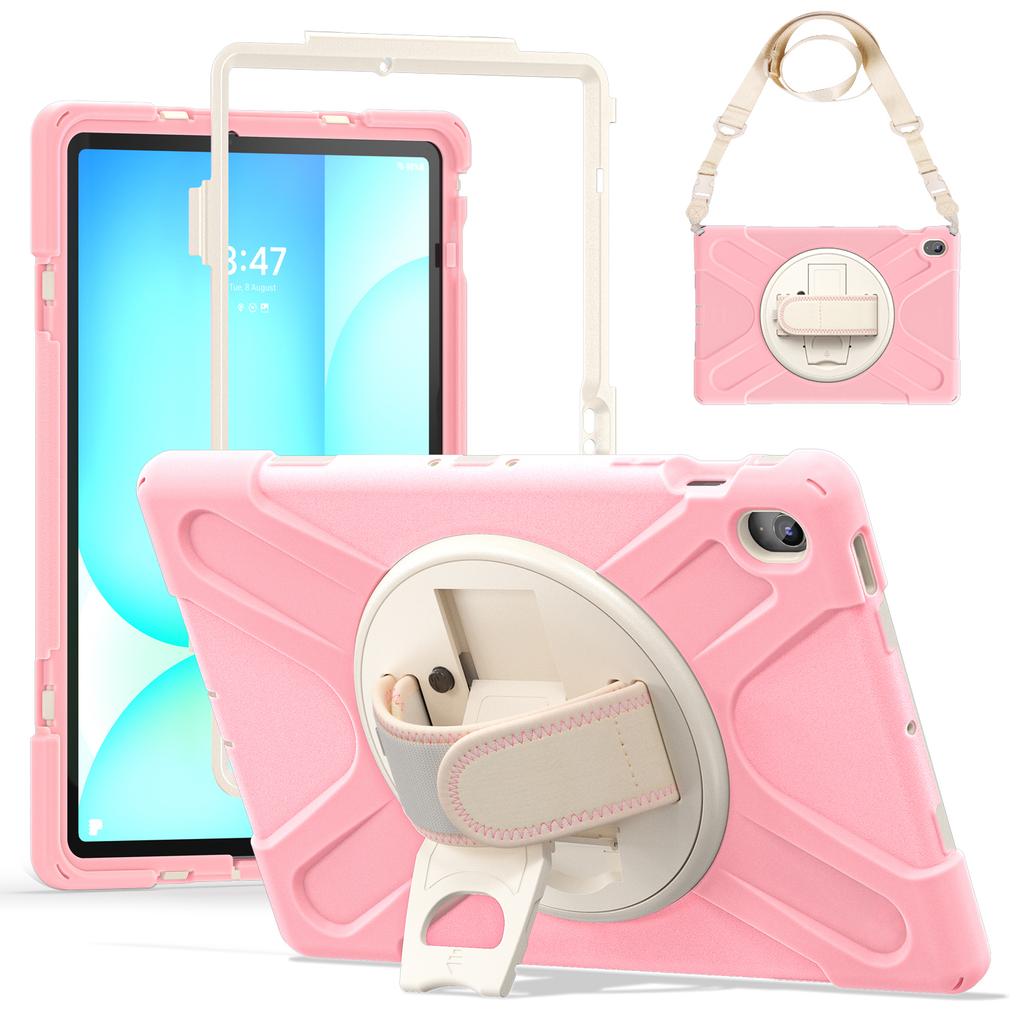 Pour Samsung Galaxy Tab S10 FE+ SM-X620/SM-X626B Étui avec Support Housse de Tablette en TPU PC Silicone avec Bandoulière