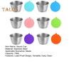 1/6Pcs Dipping Cup Stainless Steel Sauce Cup with Leakproof Lid 70ml Reusable Condiment Container for Lunch Boxes Picnics