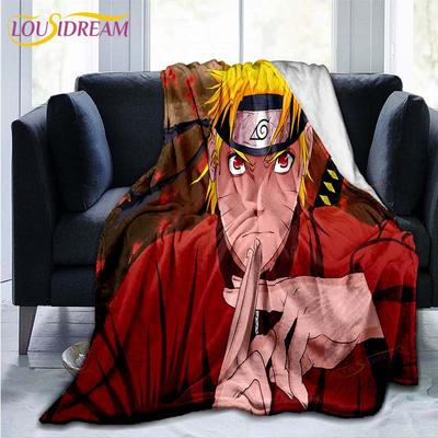 Cuvertură cu model Naruto, husă de pilote pentru canapea, lenjerie de pat de călătorie, cuvertură de flanel, cuvertură de pat