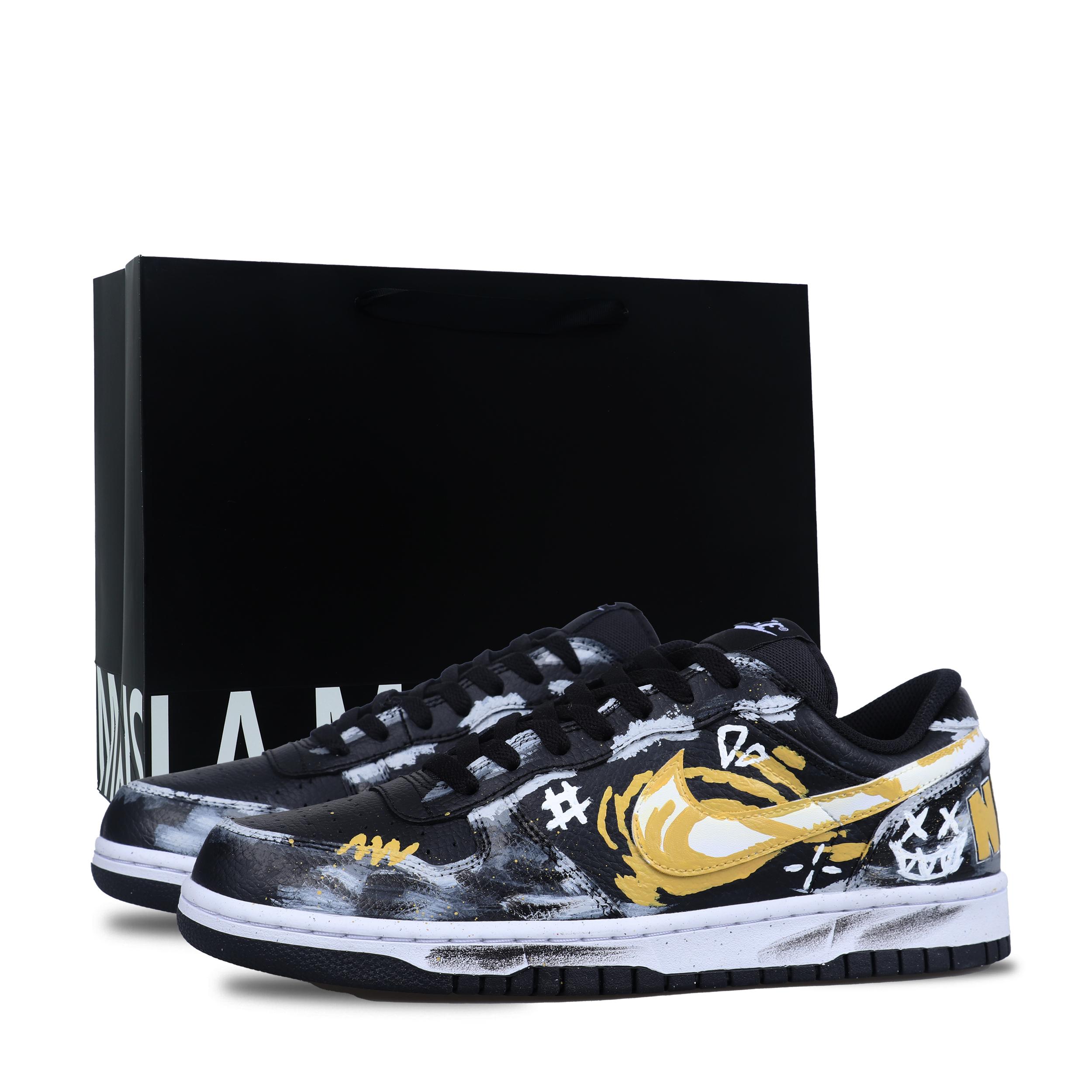 

Nike Big Abrasion Resistant Abrasion Resistant Low top Skateboard Shoes Men s Black Yellow 355152-016(Team1464-) 43