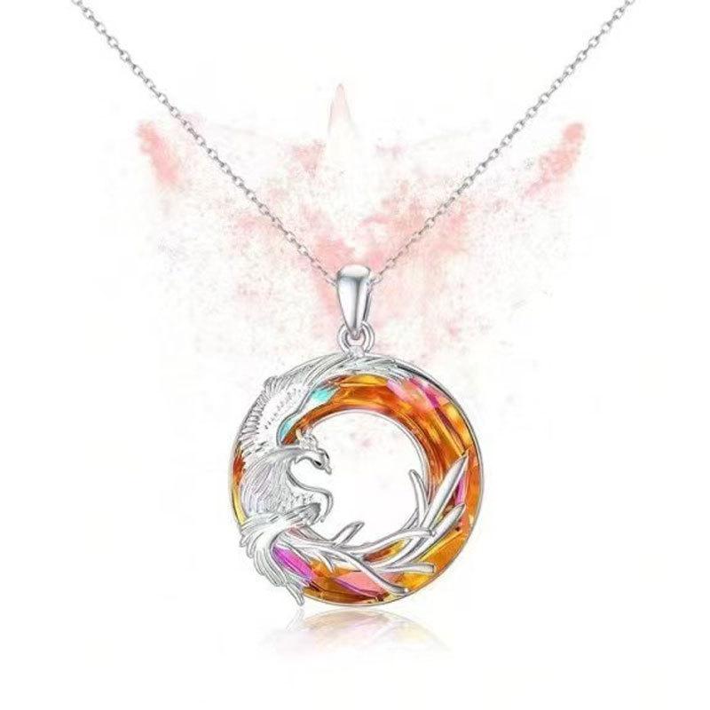 

, new, fashionable and personalized, the fire of life is reborn from the ashes, phoenix pendant necklace.