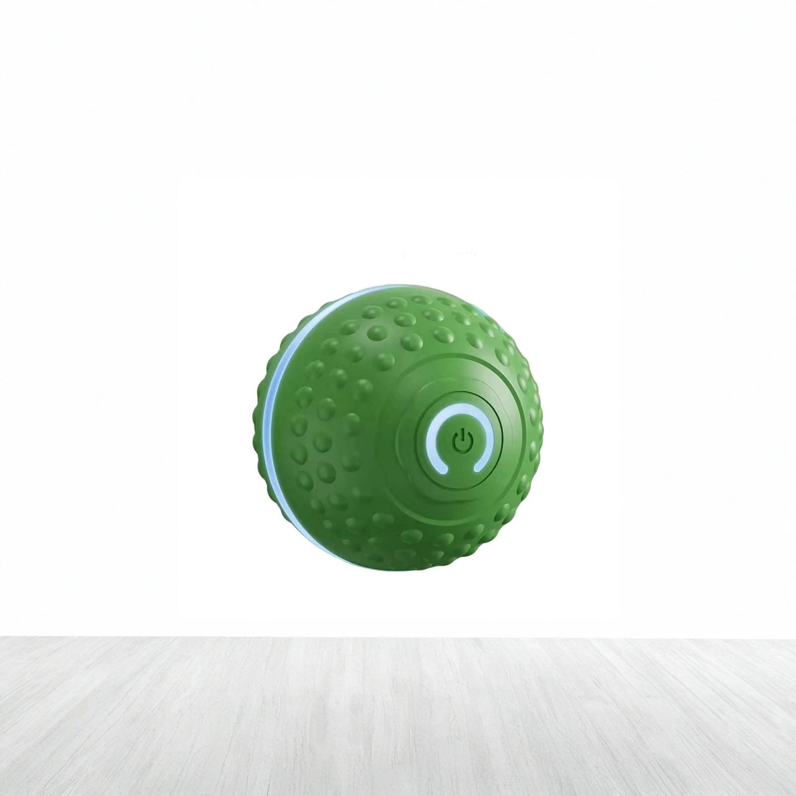 Smart Bumpy Rolling Dog Ball Electric Rechargeable Toy Ball for Teeth Grinding зелёный