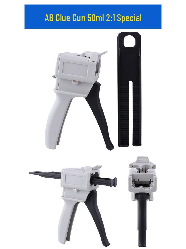 AB Glue Gun 1:1, 2:1, 10:1 Dual Tube Epoxy Resin Glue DP420 with Manual Metal Top Buckle