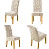 Leaf Jacquard Stretch Dining Chair Covers Removable Washable Chair Slipcovers Kitchen Parsons Chair Protector Wedding Decor