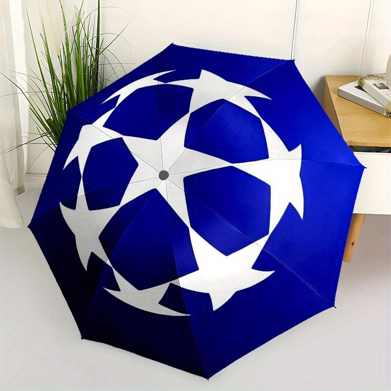 

1pc Soccer Ball Pattern Umbrella with Plastic Handle,Suitable for All Seasons Home Travel Outdoor UmbrellaM1217