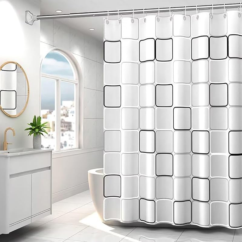 Shower Curtain Liner, 4G PEVA Green Leaf Shower Liner, Plastic Waterproof Shower Curta, 72x72 inch with Grommet Holes 3 Magnetic Weights