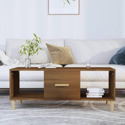 Vidaxl Coffee Table, Brown Oak, 102X50X40 Cm
